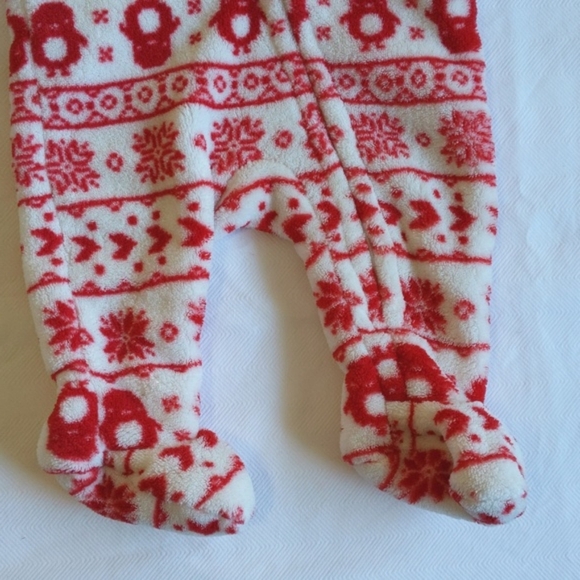 joe fresh fluffy penguin bunting suit with hood 0-3 months baby girl - Picture 4 of 7